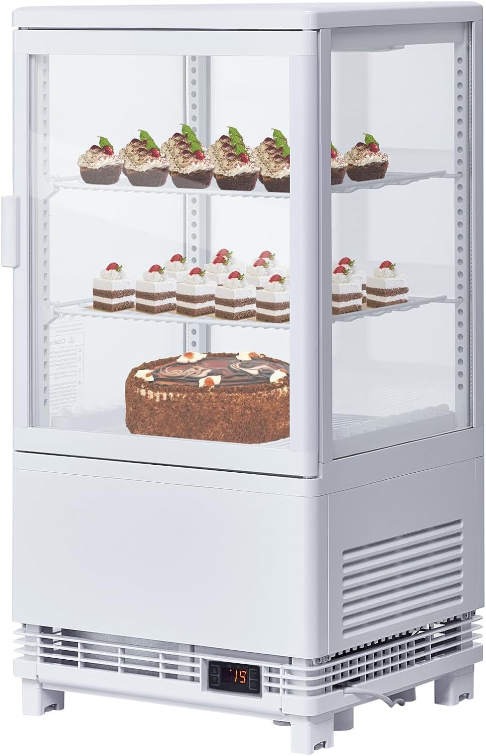GAOMON Kxr33SQBkJRMmt1QW8Wgdw3et 8ED27DQXDW03 Countertop Refrigerator Cu.Ft. Bakery Display Case, 2.1 Cubic Feet, White