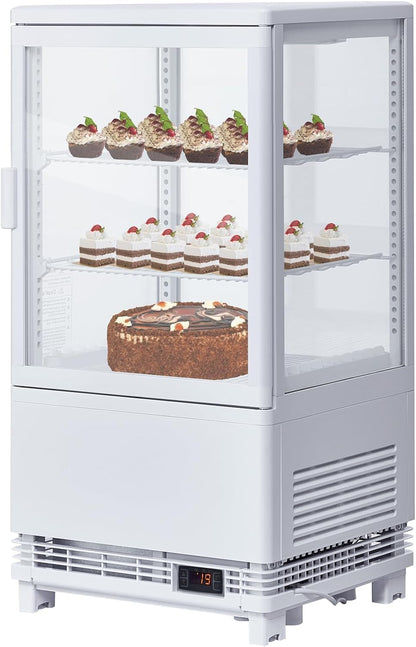 GAOMON Kxr33SQBkJRMmt1QW8Wgdw3et 8ED27DQXDW03 Countertop Refrigerator Cu.Ft. Bakery Display Case, 2.1 Cubic Feet, White