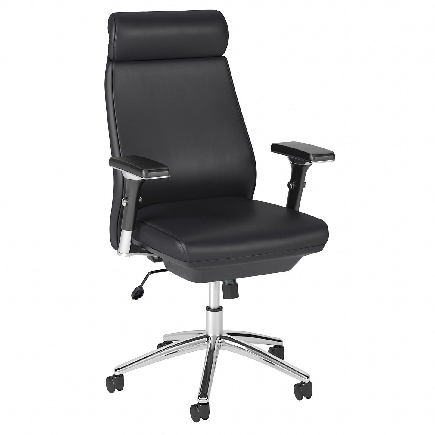 Bush Business Furniture Metropolis High Back Leather Executive Office Chair in Black