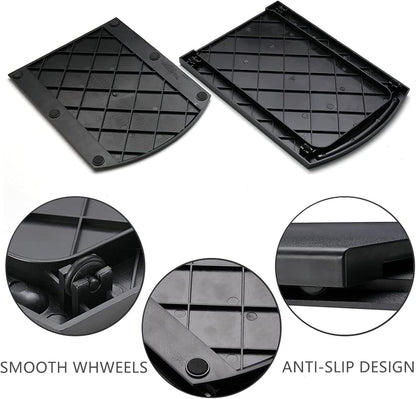 Kitchen Caddy Sliding Coffee Maker Tray Mat 12", Sliding Shelf for Blender, Toaster, Kitchen Appliances with Wheels