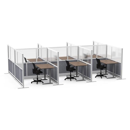 Luxor MW-7070-XFCG Modular Room Divider Wall System - 70" x 70" Add-On Wall