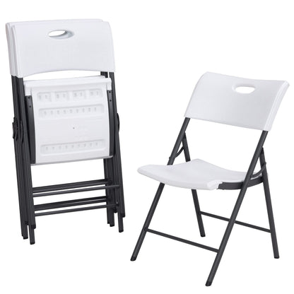 Lifetime 80739 Pack Folding Chairs, White x 4