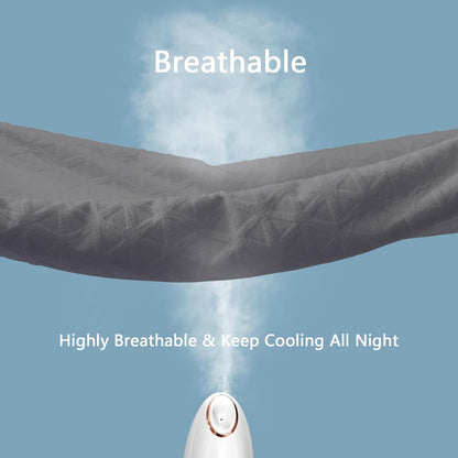 Regine Switzerland Premium Waterproof Mattress Protector - Breathable Cooling Bed Cover, Twin Size, Gray
