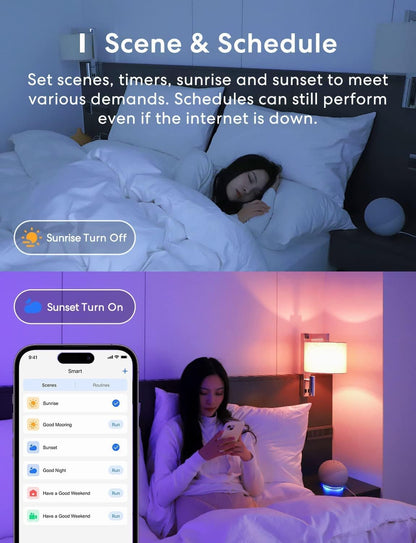 Meross Smart Light Bulb, BR30 Flood WiFi LED Bulbs Compatible with Apple HomeKit, Alexa, Google Assistant & SmartThings, Dimmable E26 Multicolor 2700K-6500K RGBCW, 1300 Lumens 100W Equivalent, 2 Pack