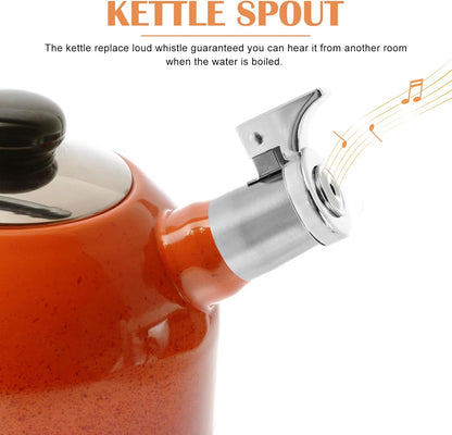 Luxshiny Tea Kettle Whistle Replacement, Stainless Steel Teapot Whistle, Water Boiling Kettle Nozzle for Kitchen