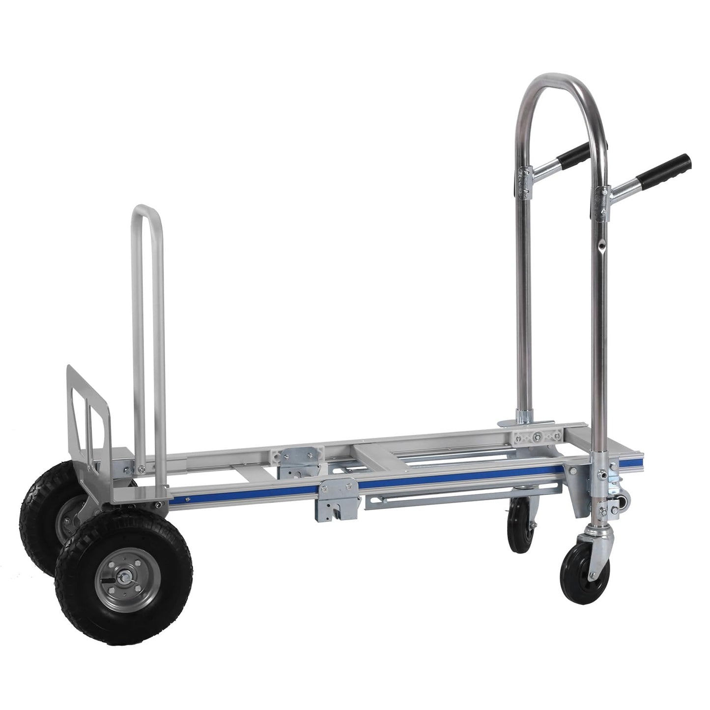 2 in 1 Industrial Convertible Utility Trolley Platform Cart 1000 LBS Capacity Collapsible Truck Heavy Duty with Wheels for Transport & Moving in Warehouse Home