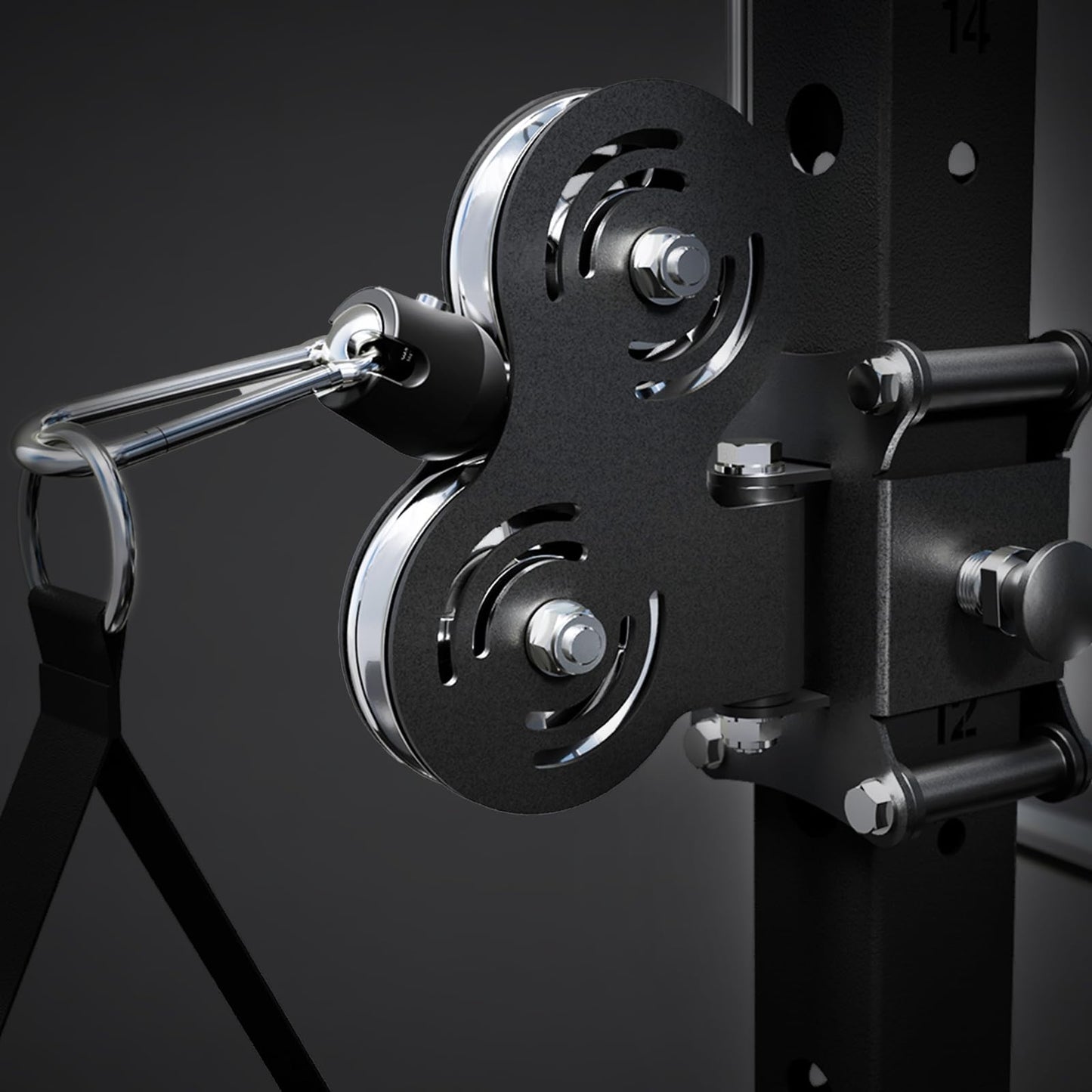 RitFit M2 Smith Machine with Cable Crossover System, 3D Functional Trainer & Power Cage, 16 Adjustment Holes, 6 Storage Pegs for Full-Body Home Gym(M2 Pro Black)