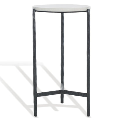 SAFAVIEH Couture Collection Marylou Black/White Marble Top Drink Table (Fully Assembled)