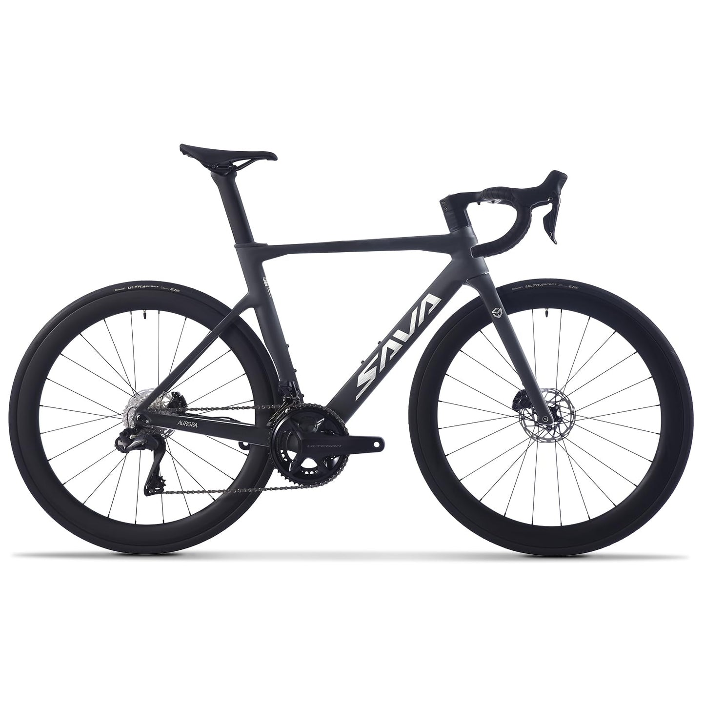 SAVADECK Carbon Siber Road Bike, 24 Speeds Shifting Road Bicycle with Shimano Ultegra Di2 8170 Groupset, Carbon Race Bike with Carbon Frame and Carbon Wheelset Disc Brake for Adult(Black,51cm)