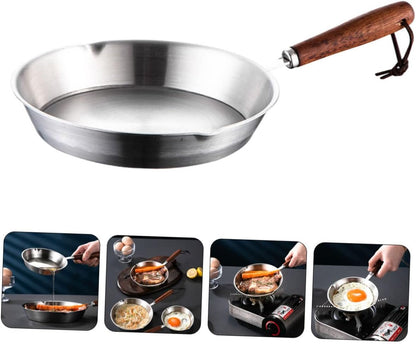Mini Pancake Frying Pan, Stainless Steel Saucepan, Portable Griddle Chef Pan, Multi-use Egg Pan