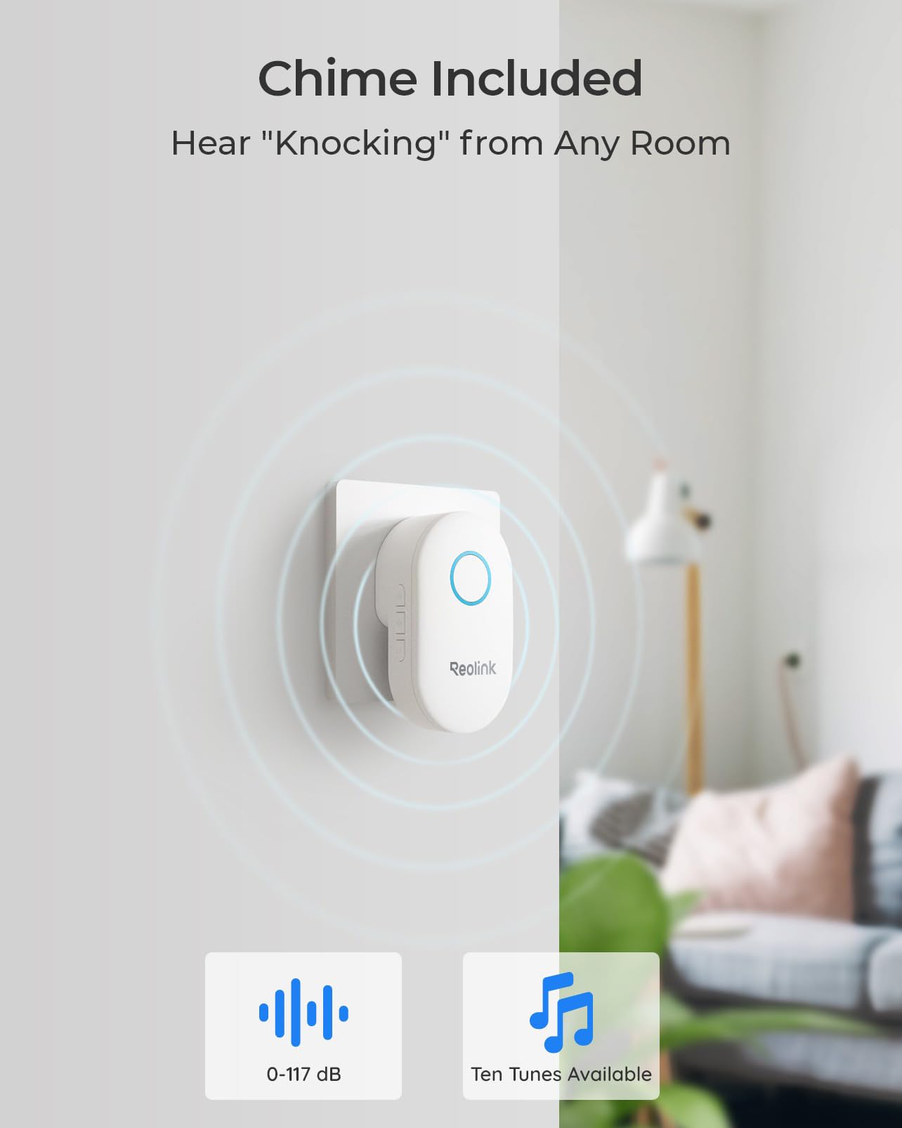REOLINK Video Doorbell WiFi Camera - Wired 2K Outdoor, 5G&2.4G WiFi, 4:3 Wide View Angle, Smart Detection, Local Storage, No Subscription Front Door Home Security, Customized Chime V2