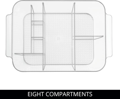 iDesign Makeup Organizer for Countertop, Clear Storage for Cosmetics and Toiletries, Made in USA