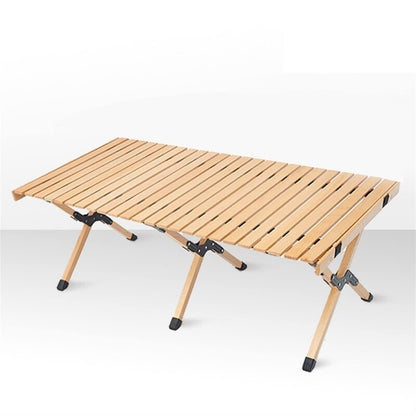 YFCDZVBH Portable Picnic Table, Solid Wood Egg Roll Table Outdoor Picnic Table (颜色 : Medium-Size)