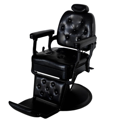 WINEDYOUNG Heavy Duty Vintage Recline Barber Chair All Purpose Reclining Salon Chair Hydraulic with Headrest, 360° Rotatable Barber Chair, Professional Salon Beauty Spa Shampoo Equipment