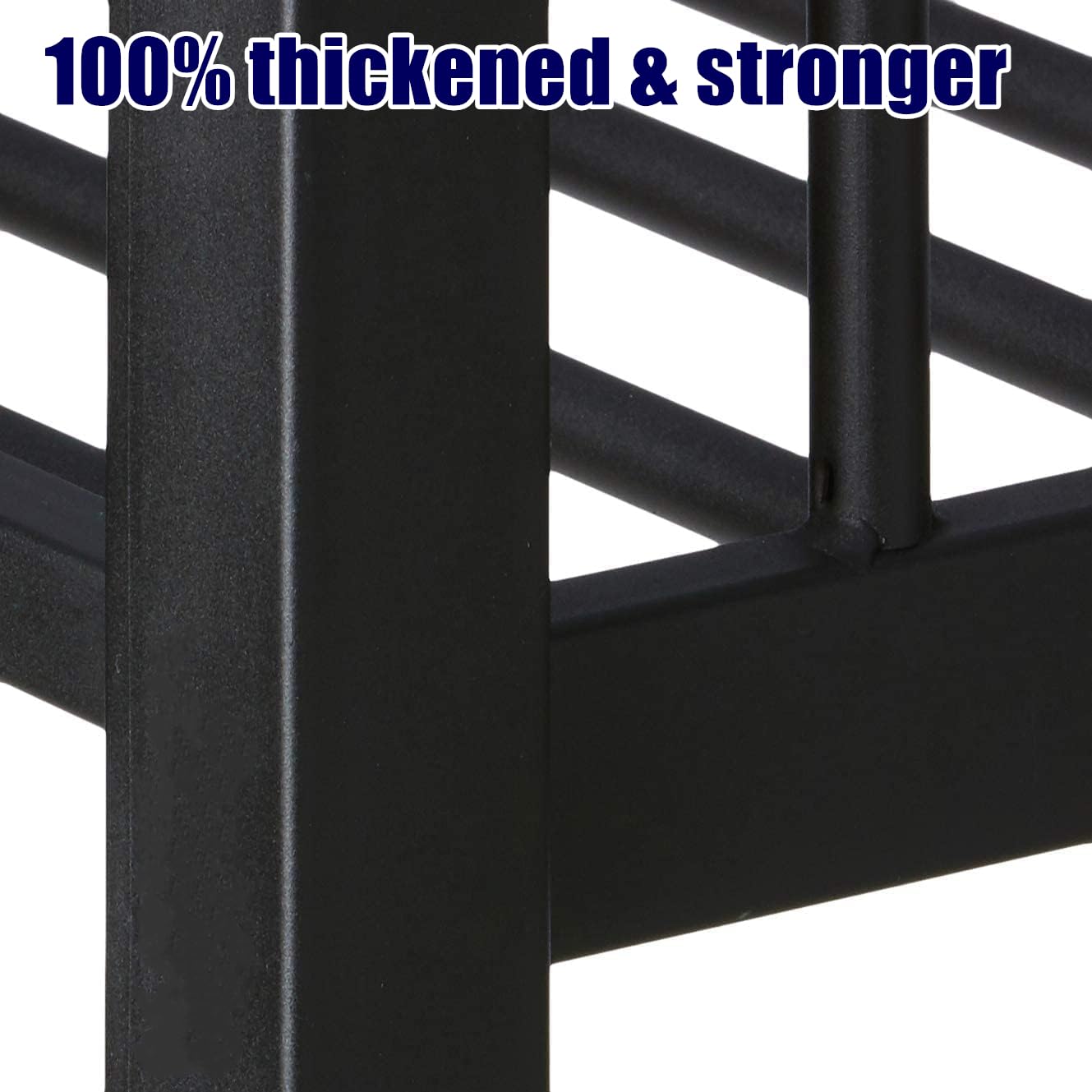 NOAHLEO Stronger & Safer Heavy Duty Metal Twin XL Over Queen Size Bunk Bed with Twin Trundle for Adults Teens, More Stable Thickened Steel Bunkbed (Twin XL Over Queen with Twin Trundle)