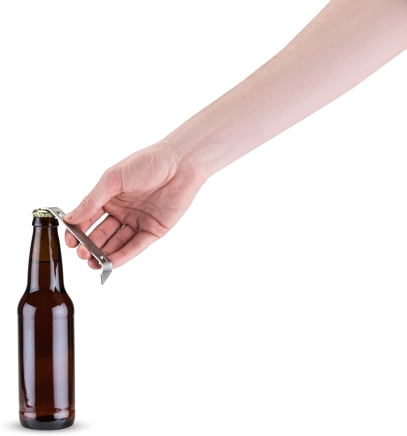 True Classic Churchkey Bottle and Can Opener, Dual-Sided Stainless Steel for Beer Bottles and Canned Beverages.