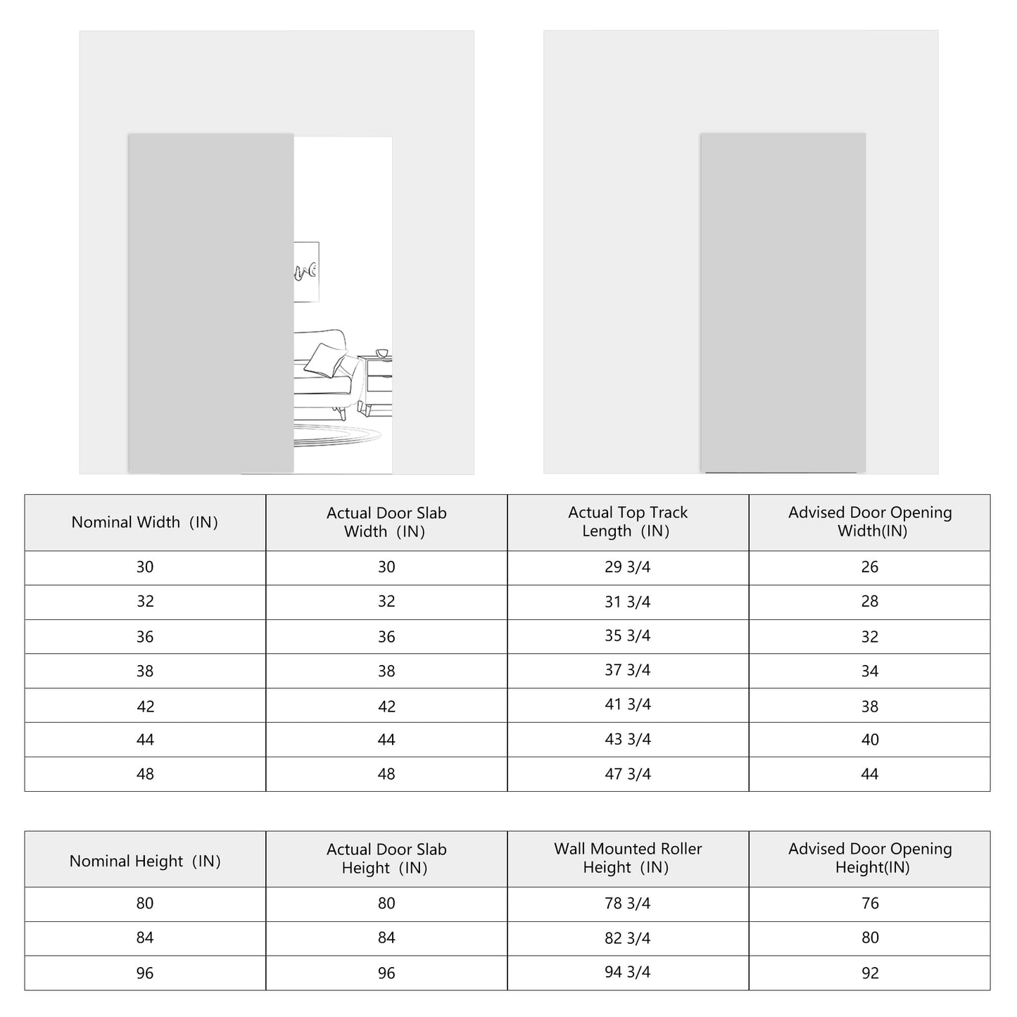 JUBEST 32"x86" Concealed Sliding Barn Door with Soft Close Hardware Kit, Brown Hidden Door for Opening 24"-28"x84", Waterproof and Modern, Smooth Sliding, for Interior Using, Widely Used