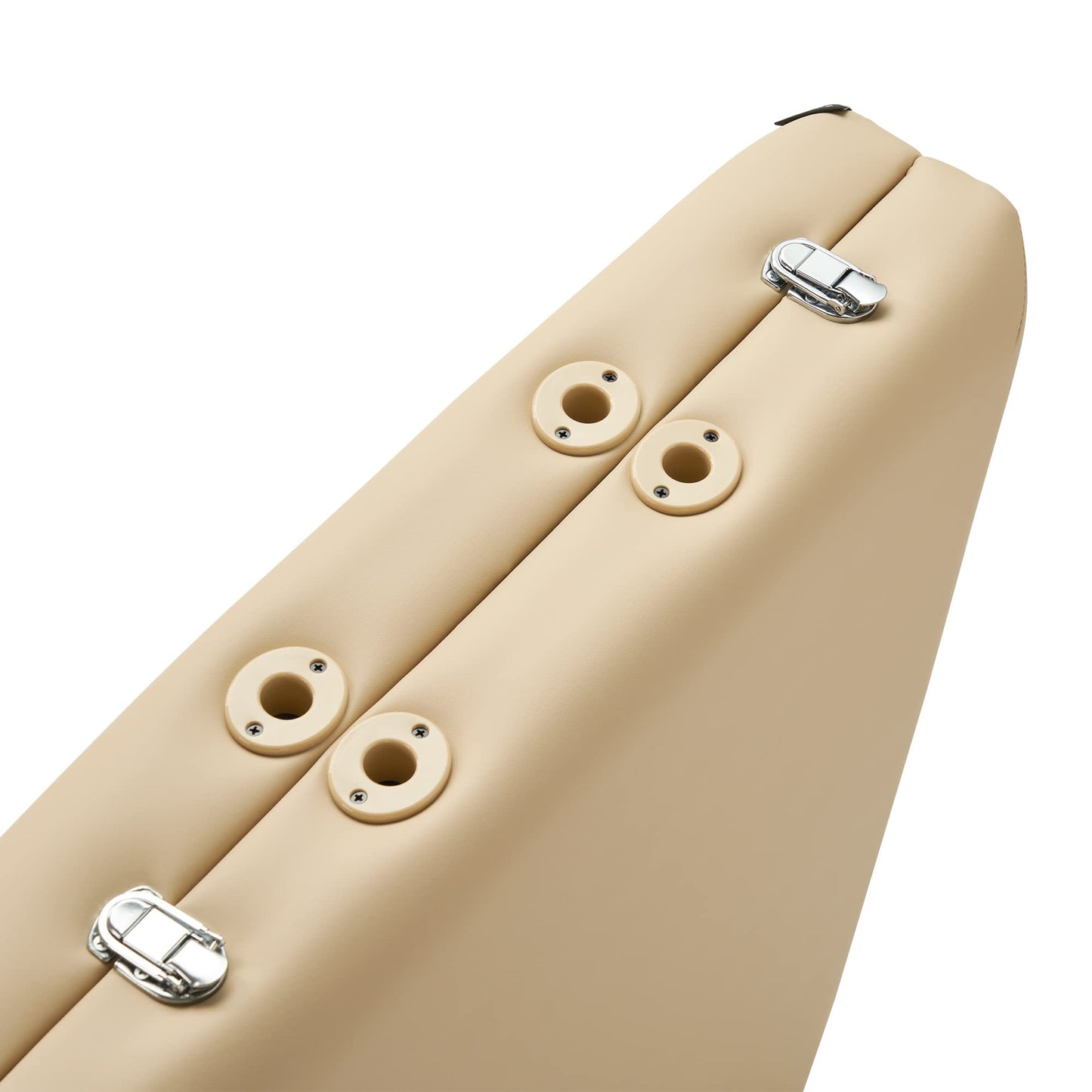 Master Massage 28" Argo Portable Massage Table in Cream with Walnut Legs- Spa Bed for Tabletop Exercise & Massage