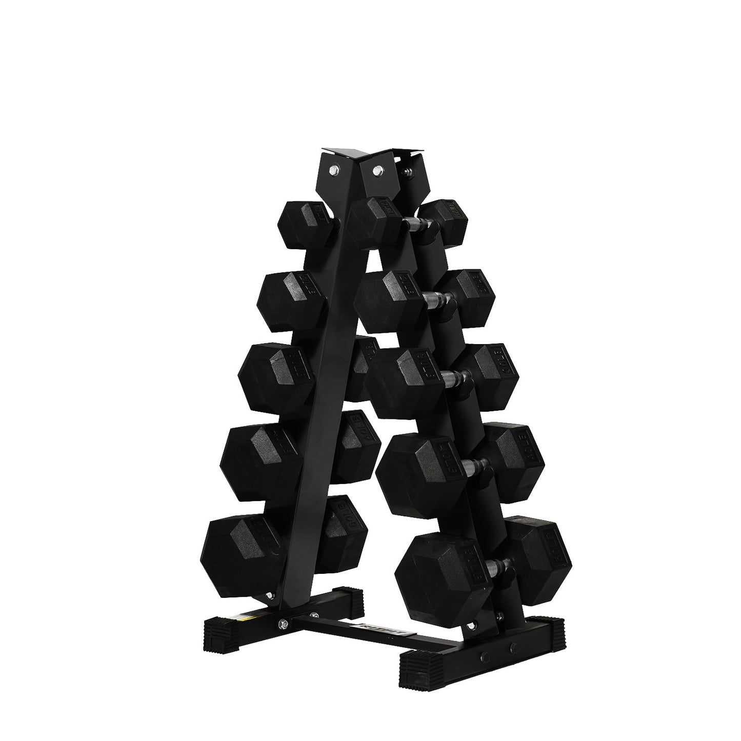 RITFIT Rubber Hex Dumbbells Set with Rack, 180-780LB Heavy-Duty Cast Iron Core, Knurled Chrome Handle, Space-Saving Storage Rack for Home Gym Strength Training