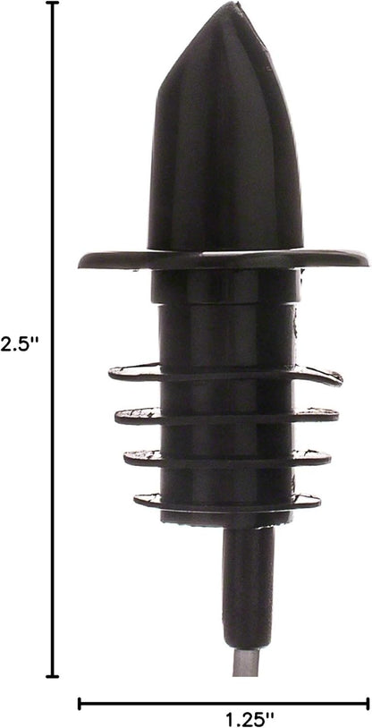 TableCraft Free Flow Pourers, Black, 24-Pack