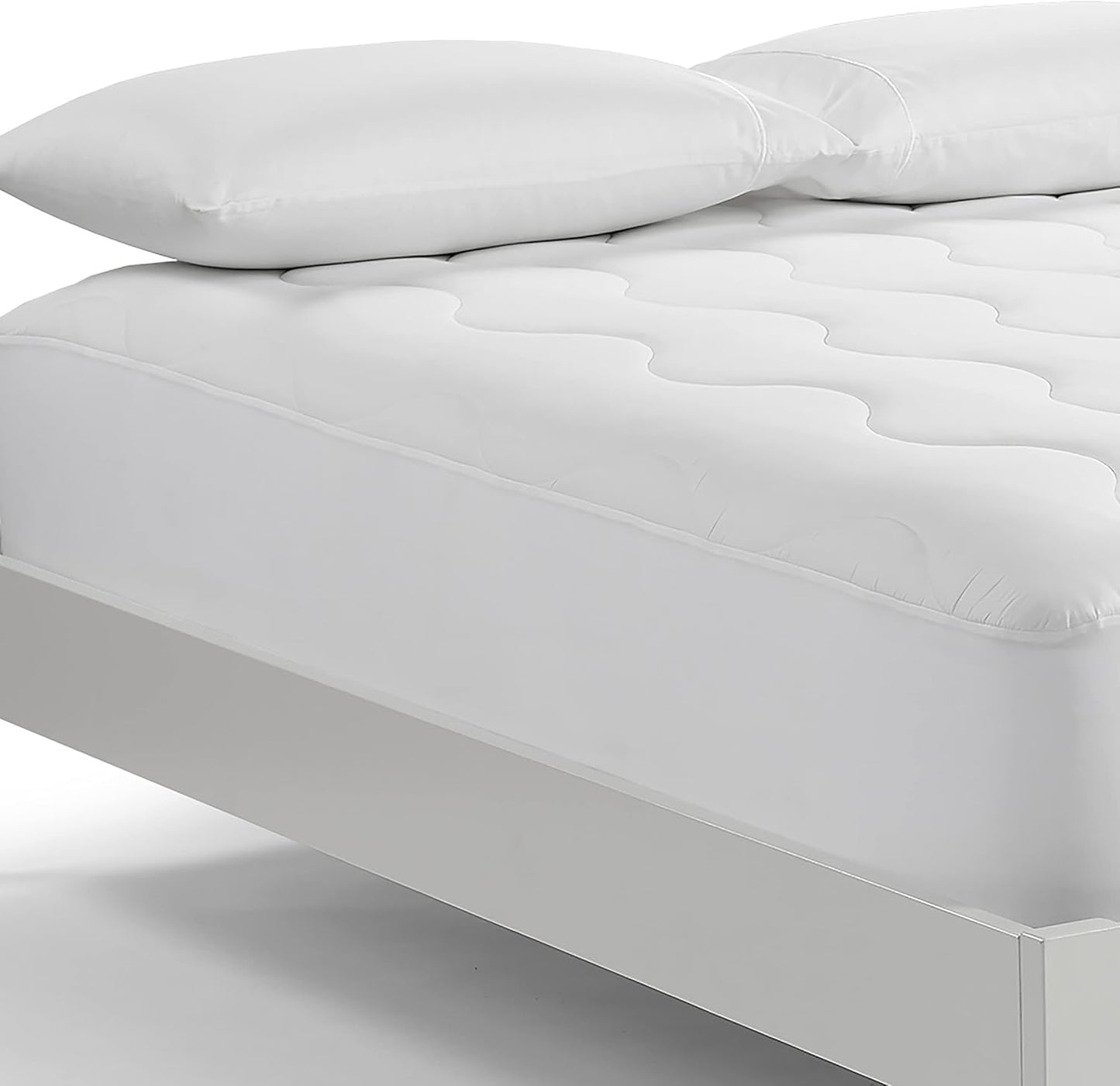 Serta Air Dry Extra Comfort Quilted Mattress Pad, Cooling & Breathable, 15" Deep Pocket, Twin, White