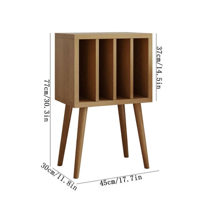 XJOYSL7921 DVD Storage Storage Rack Wooden Vinyl Record Cabinet Retro Sofa Sideboard Floor Small Bookcase CD Rack Tower