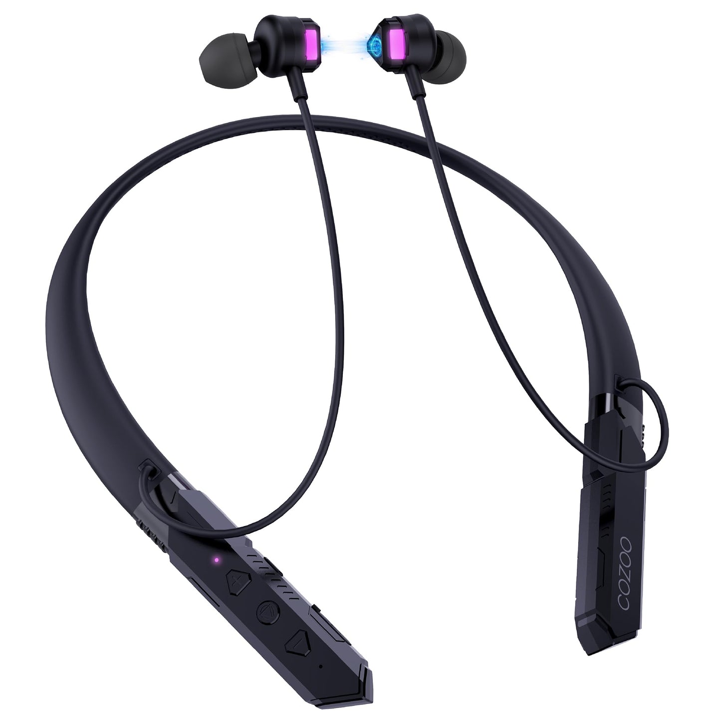 cozoo Bluetooth Headphones Neckband, 30H Playtime Wireless Bluetooth Earbuds w/Mic in-Ear Magnetic Neckband Earphone, IPX5 Sweatproof Deep Bass Headset for Home, Traveling, Outdoor, Business Trips