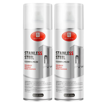 Stainless Steel Cleaner & Polish （17OZ Pack of 2）- Quick Shine, Streak-Free Formula - Safe for Appliances, Cookware, Sinks - Restores Shine - Eco-Friendly