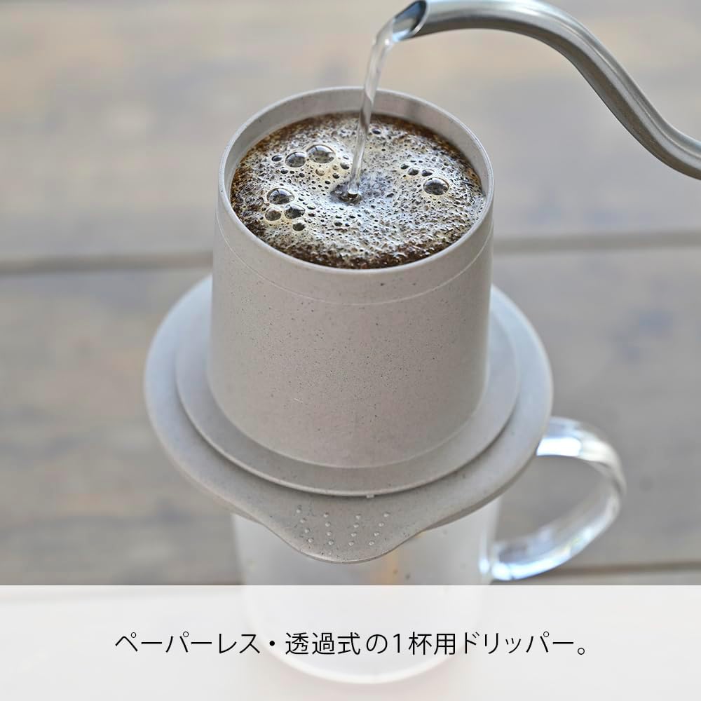 HARIO BATON Series BT-CFOD-01 Café All Dripper Coffee Drip for 1 Cup, Stainless Steel Mesh