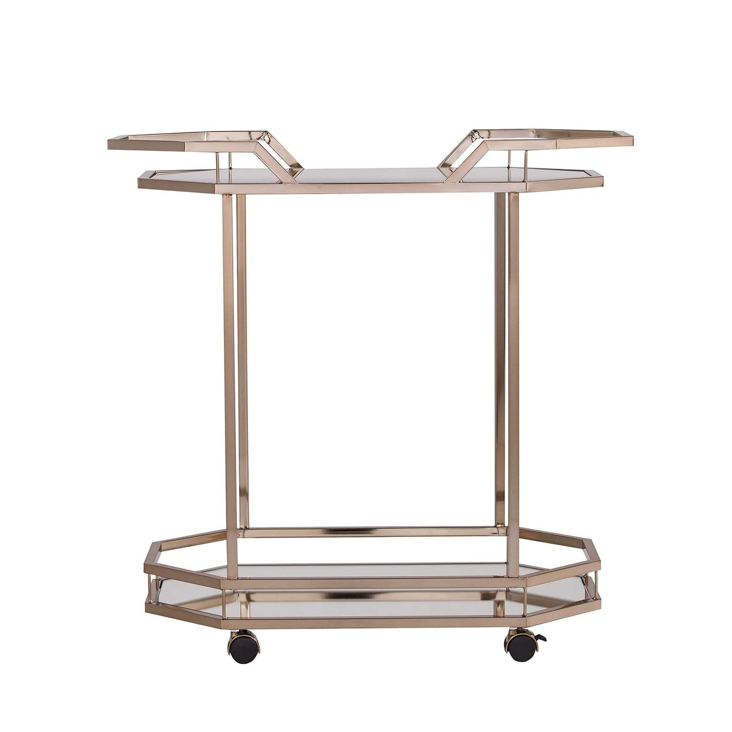 SEI Furniture Ari Art serving cart, Champagne with mirror (AMZ1102ZH)