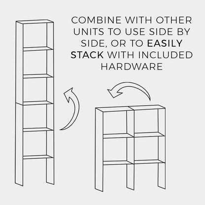 ClosetMaid 8953 Stackable Vertical Organizer, 31.5" H x 12.01" W x 11.61" D, White