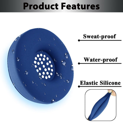 Adhiper Silicone Ear Pads Cover for Beats Solo 4, Washable Sweat Earpad Covers Silicone Case for Beats Solo4 & Solo3 Wireless On-Ear Headphones Accessories Protective Pads Cover (Blue)
