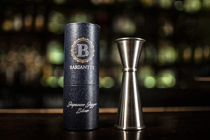 BARIANTTE Cocktail Jigger for Bartending, 2 oz 1 oz Japanese Measuring Shot Glass - Silver