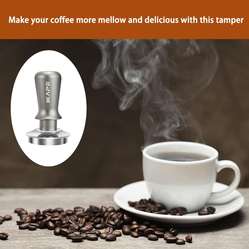 51mm Calibrated Espresso Tamper, Coffee Tamper with Two Calibrated Springs, 100% Food Grade 304 Stainless Steel