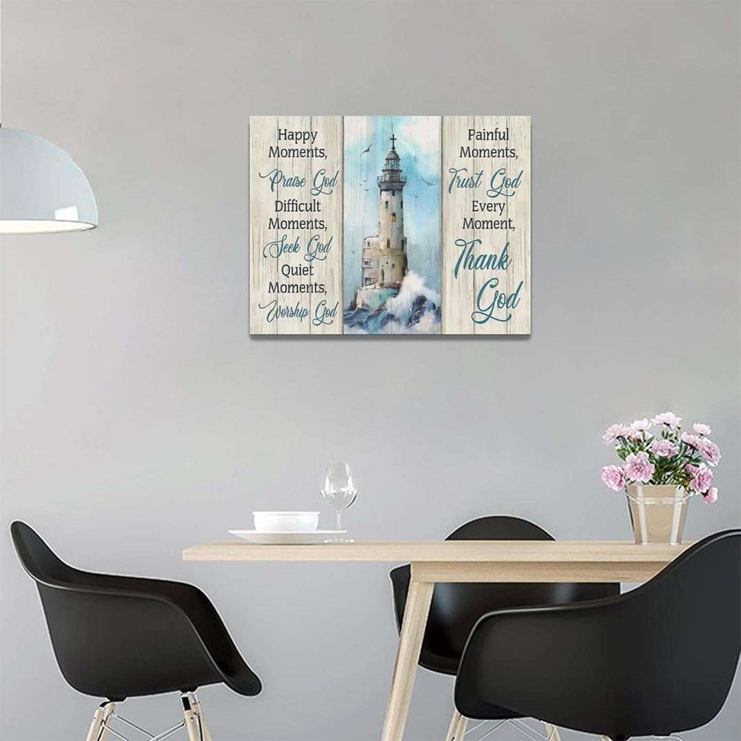Lighthouse Wall Art - Nautical Decor, Ocean Coastal Pictures, 16"x12"