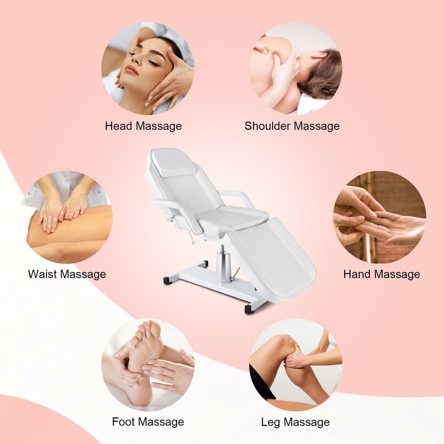 Artist hand Professional Hydraulic Tattoo Bed Swivel aesthetician Chair Adjustable Beauty Esthetician Spa Table for Eyelash Facial Bed Extensions Salon Equipment