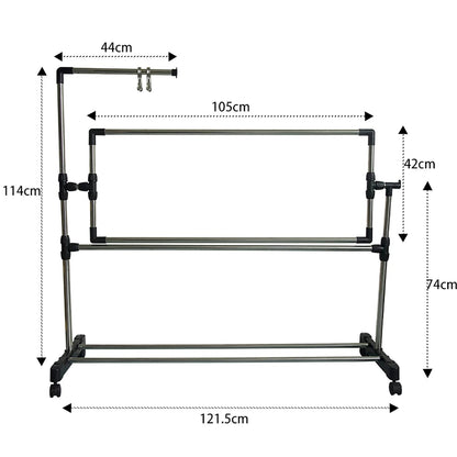 Adjustable Embroidery Stand - Needlework Floor Frame for Cross Stitch Craft, Height Adjustable Lap Table for Art & Sewing Holder, Standing Embroidery Tool for Increa