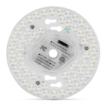 SHENGQINGTOP 5.12'' LED Ceiling Fan Light Retrofit Kit 24W 2200LM Ceiling Light Replacement PCB Board 5CCT 3000K 3500K 4000K 5000K 6000K Adjustable 120V CRI80 Dimmable