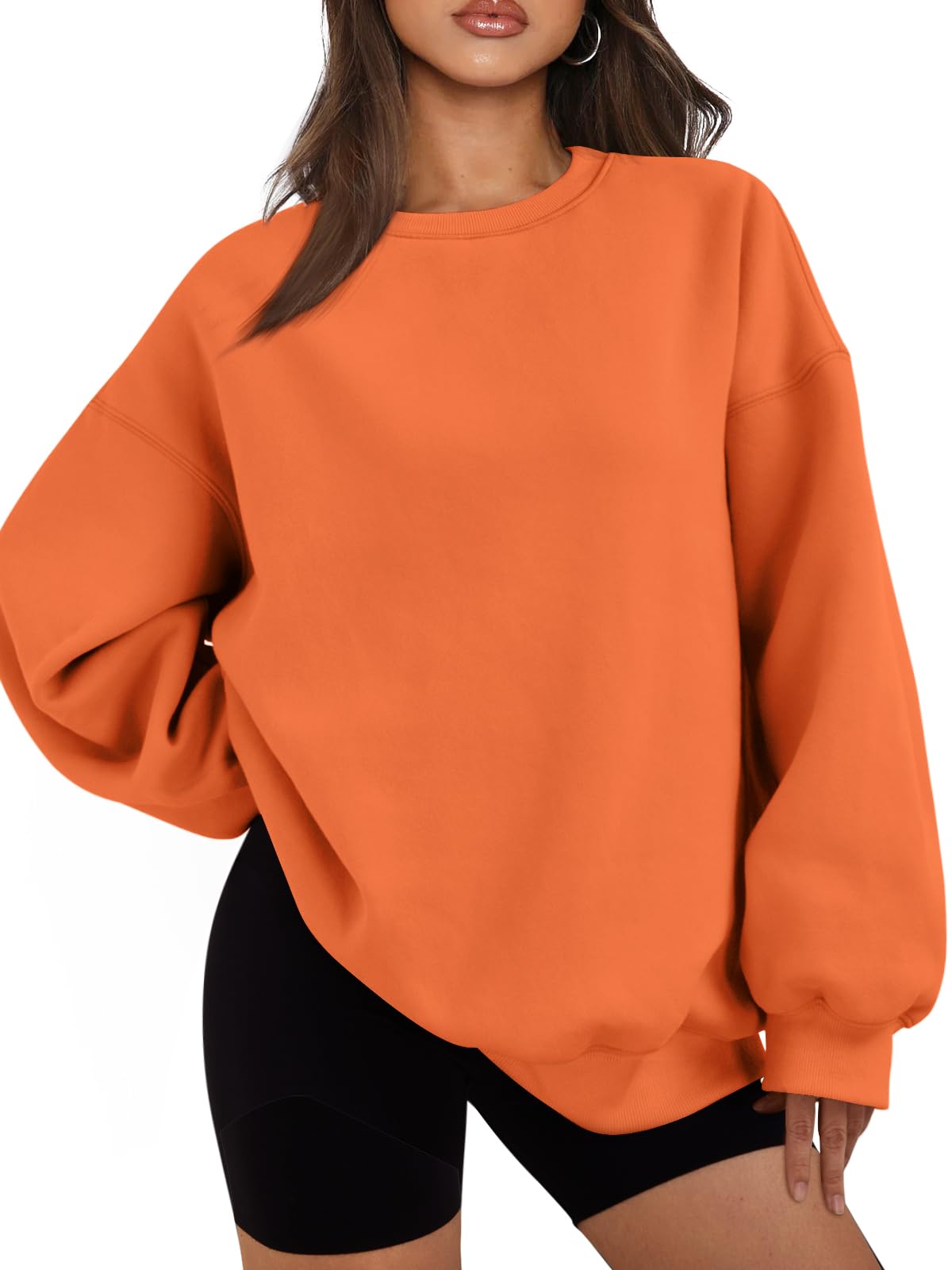 EFAN Womens Oversized Sweatshirts Hoodies Fleece Crewneck Sweaters Casual Tops Comfy Fall Fashion Outfits Winter Clothes 2025