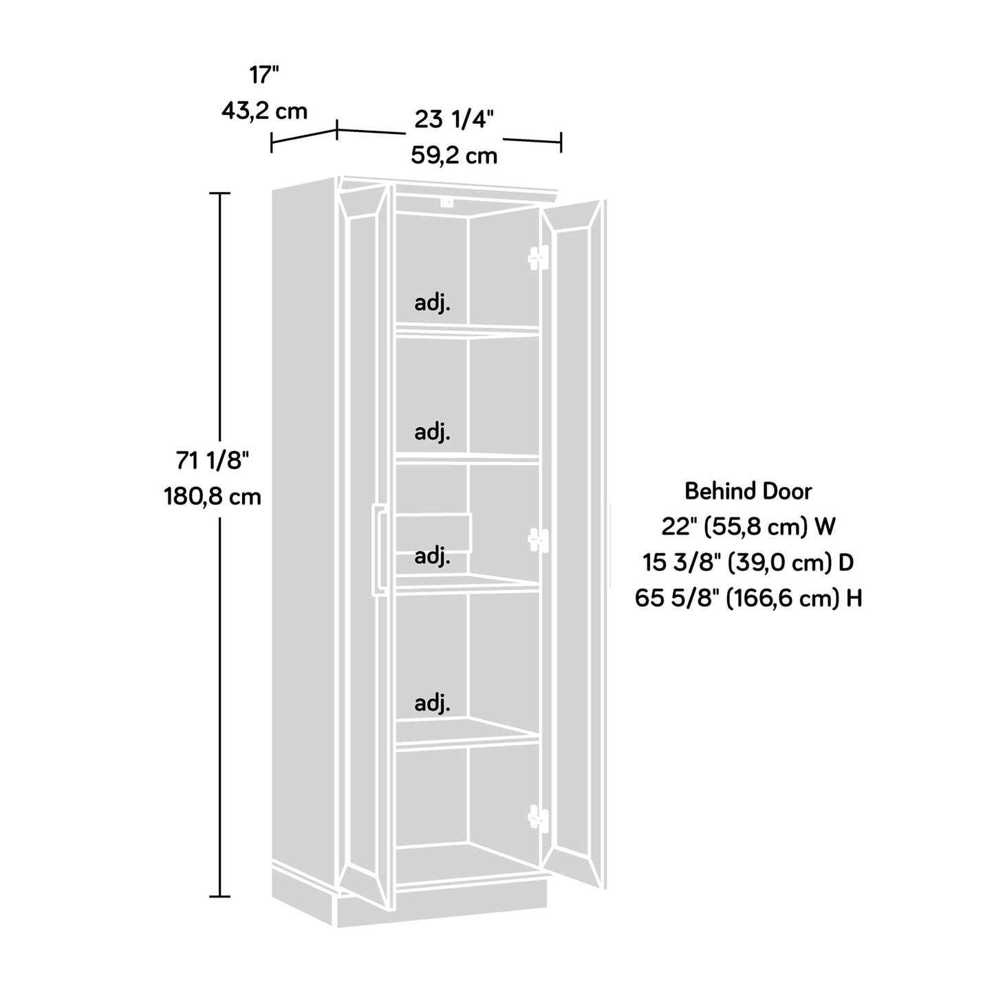 Sauder HomePlus Storage Cabinet/ Pantry cabinets, Sienna Oak finish