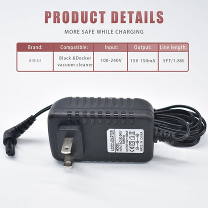 15V Charger Power Adapter for Black and Decker 90627870 Dustbuster Handheld Vacuum HHVI315JO42