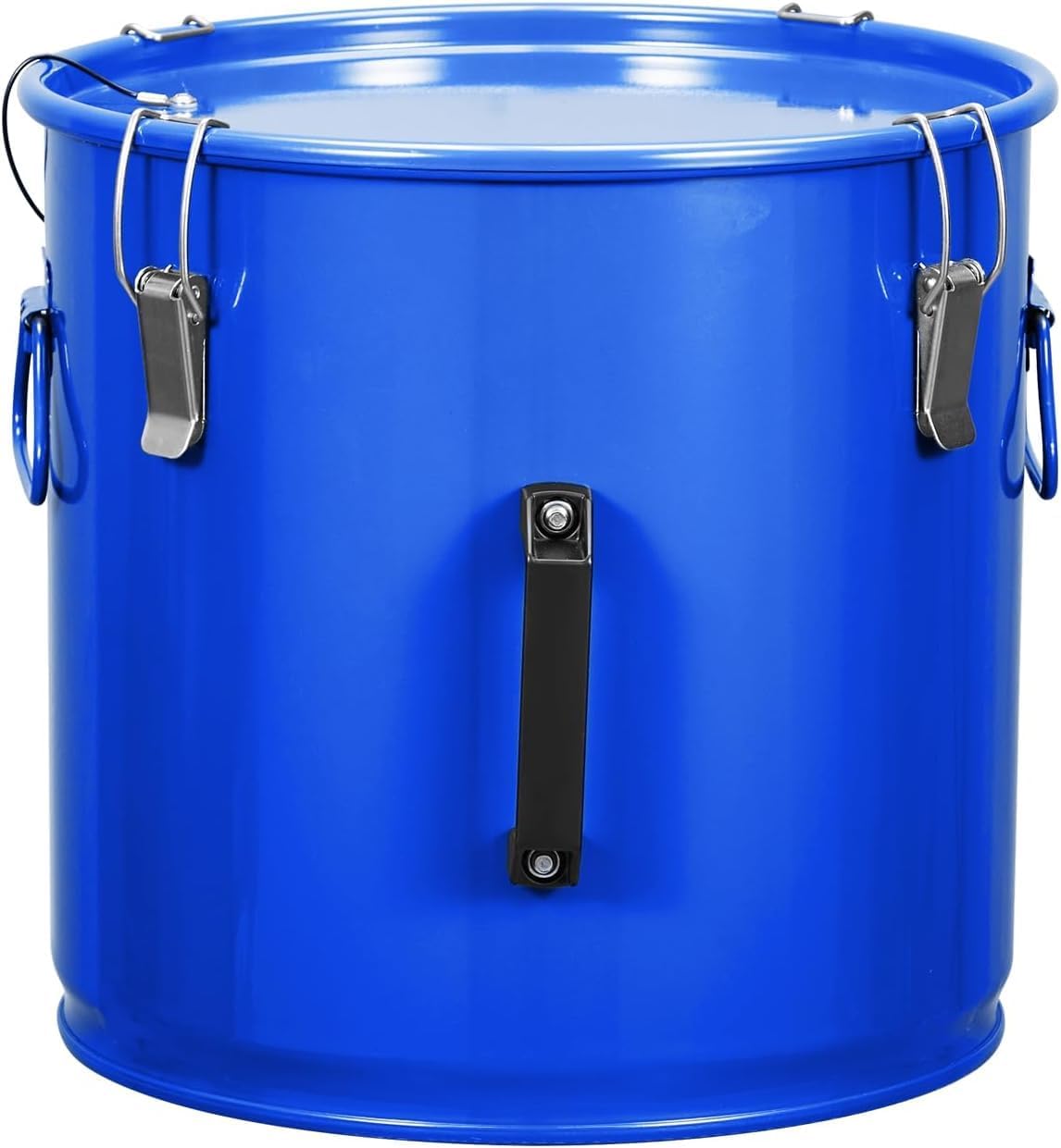 8 Gal Fryer Grease Bucket, Oil Disposal Caddy with Lid, Coated Carbon Steel Oil Filter Pot with Rust-Proof Coating, Fryer Oil Transport Container with Lock Clips & Filter Bag
