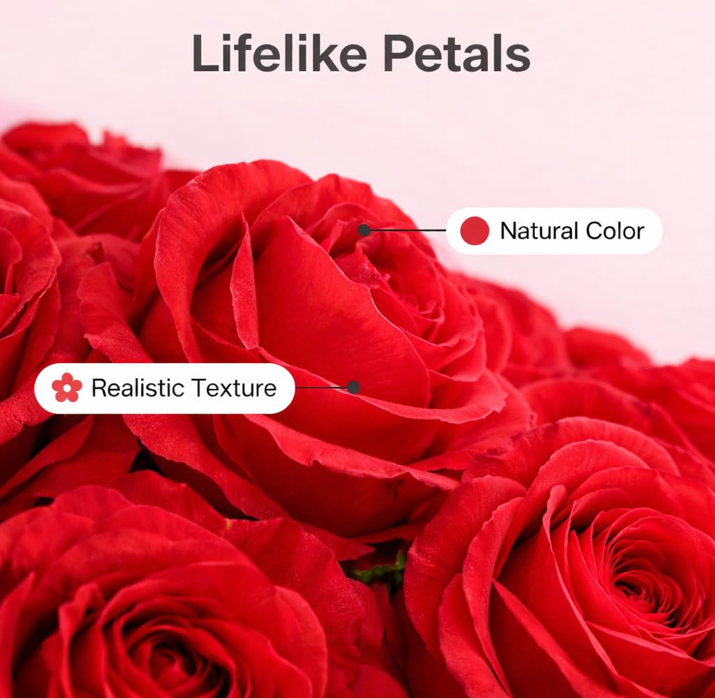 Red Artificial Floral Heart-Shaped Rose Arch Backdrop, Suitable for proposals, Anniversaries, Parties and Event Decorations (Stand not Included).