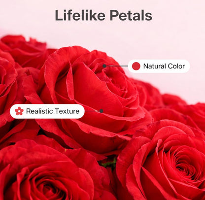 Red Artificial Floral Heart-Shaped Rose Arch Backdrop, Suitable for proposals, Anniversaries, Parties and Event Decorations (Stand not Included).
