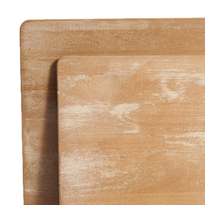 MY SWANKY HOME Large Vintage Style Long Traditional Wood Cutting Boards Set 2 Rustic Whitewash