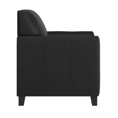 Flash Furniture Hercules Diplomat Series LeatherSoft Upholstered Side Reception Chair, Lobby Chair with Cushions and Flared Arms, Black