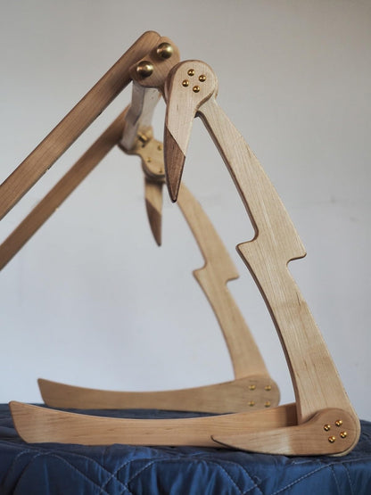 FENOKD Embroidery Stand Embroidery Hoop Adjustable Embroidery Stand, Maple Wood,Frame Cross Stitch Floor Stand,Sewing, and Art Crafts, 15.74in*16.53in,Maple Wood-15.74in*16.53in