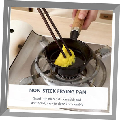 HOMSFOU Mini Omelet Pan, Non Stick Marble Frying Pan for Cooking Eggs, Small Nonstick Earth Cookware