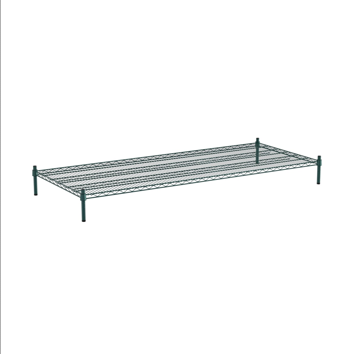Krollen Industrial 30" x 72" NSF Green Wire Stationary Dunnage Storage Rack with 8" Posts Ideal for Commercial Kitchen Home Garage Warehouse Shelters