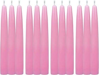 12-Piece Taper Candles, 6-Inch, Pink, 12 Count (Pack of 1)
